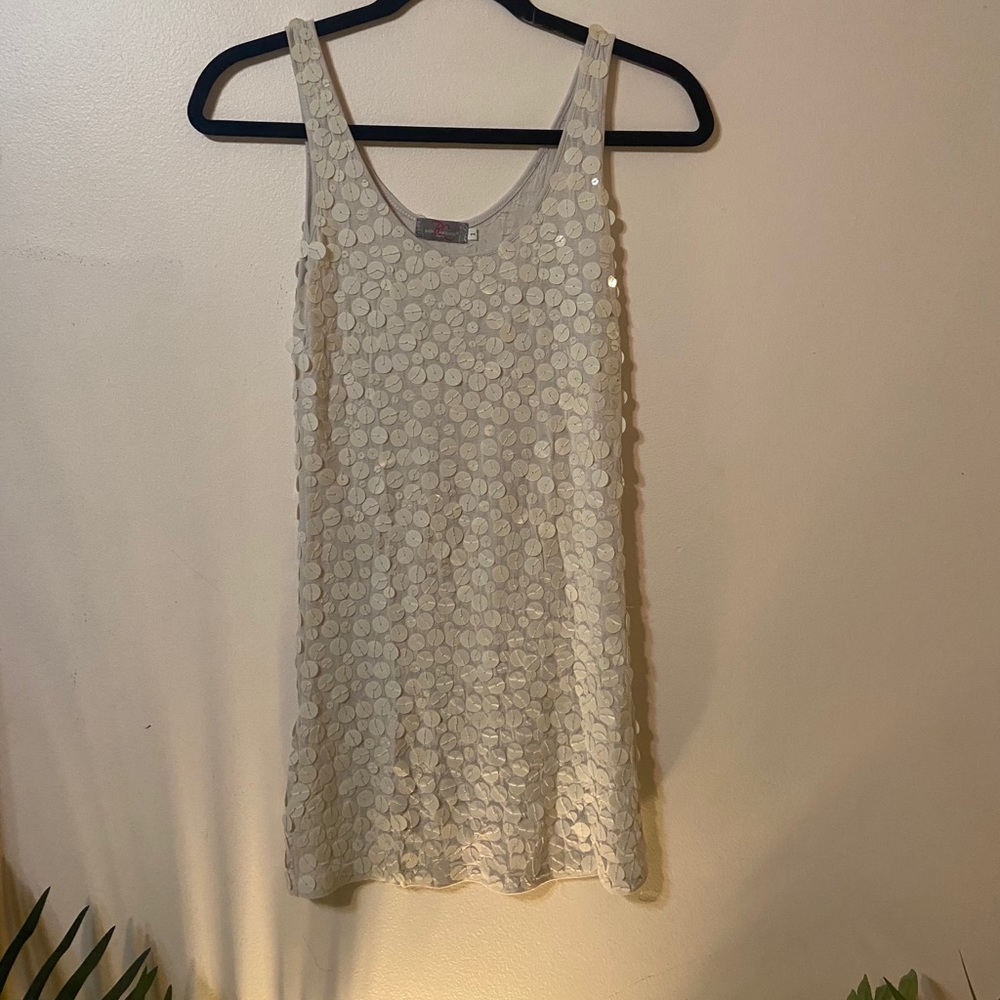 Sequin white dress